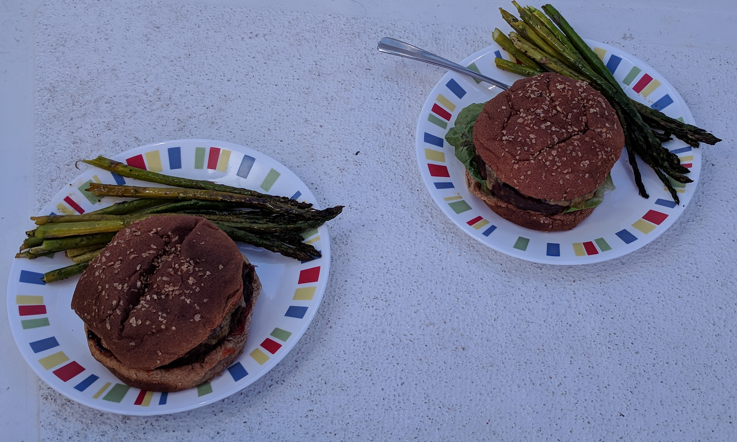 Burgers and Asparagus
